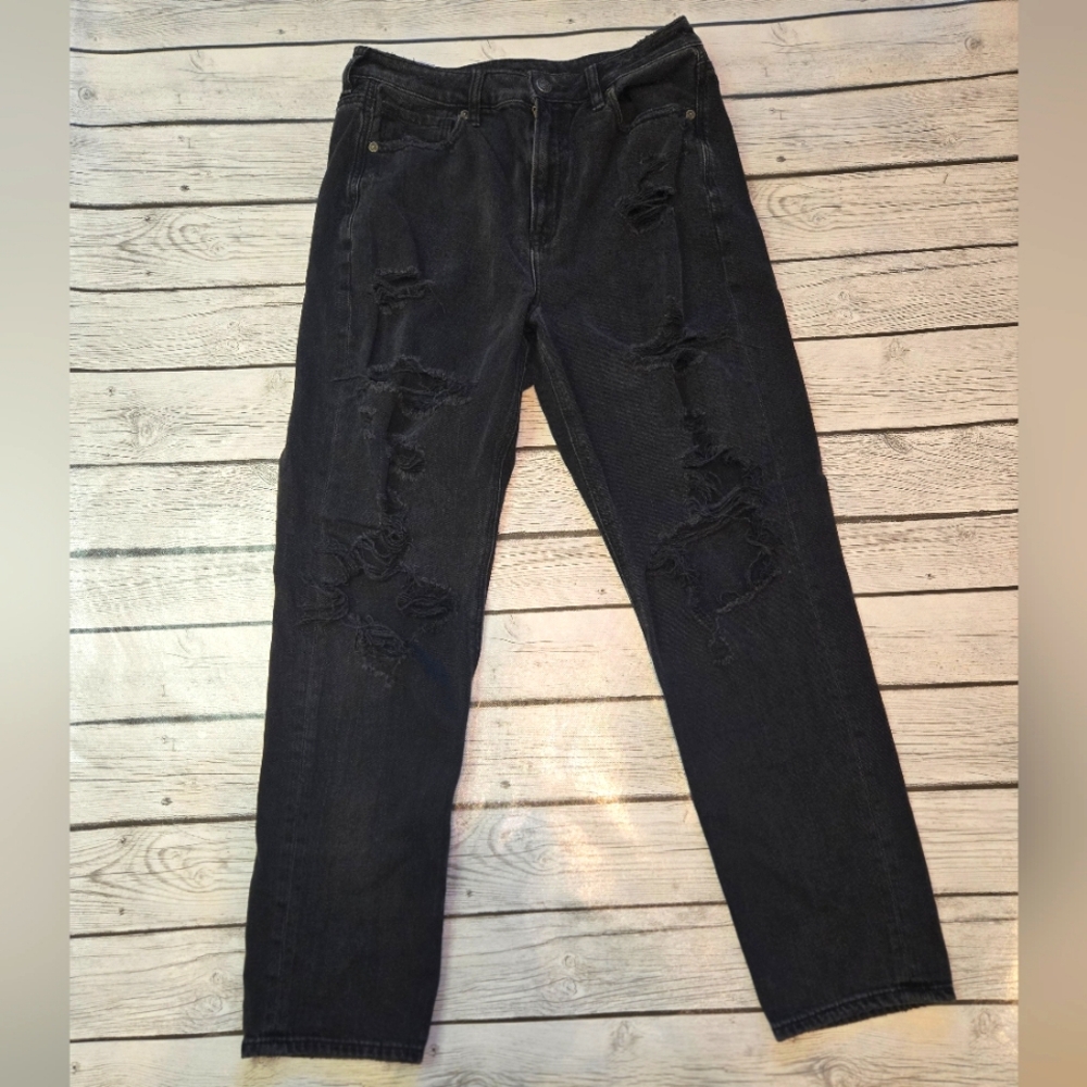 American Eagle Outfitters Black Distressed Jeans